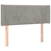 vidaXL T&ecirc;te de lit avec oreilles Gris clair 103x16x78/88 cm Velours