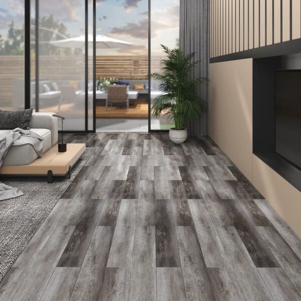 vidaXL Dalles de plancher PVC 4,46 m² 3 mm autoadhésif bois rayé
