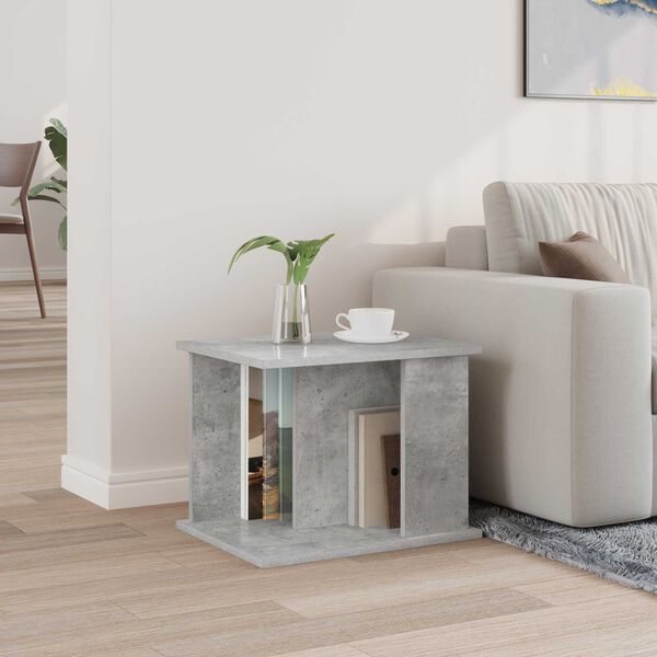 vidaXL &Eacute;tag&egrave;re &agrave; magazines avec &eacute;tag&egrave;re Gris B&eacute;ton 35 x 35 x 45 cm