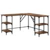 vidaXL Bureau Bois Ancien 139 x 139 x 75 cm Bois d'ing&eacute;nierie