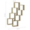 vidaXL Étagère murale cube Chêne sonoma 90x15x119 cm Bois d’ingénierie