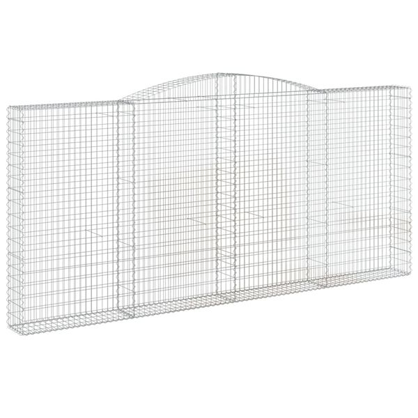 vidaXL Paniers &agrave; gabions arqu&eacute;s 9 pcs 400x30x180/200 cm Fer galvanis&eacute;