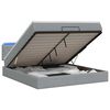 vidaXL Lit coffre avec matelas et LED Gris clair 160 x 200 cm Tissu