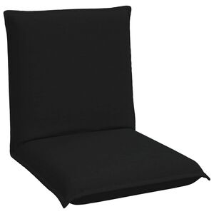 vidaXL Fauteuil de sol ajustable Noir Tissu
