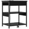vidaXL Cabinet de chevet Ch&ecirc;ne noir 41 x 31 x 51 cm Bois d'ing&eacute;nierie
