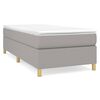 vidaXL Sommier &agrave; lattes de lit avec matelas Gris clair 100x200cm Tissu