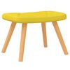 vidaXL Chaise &agrave; bascule avec tabouret Jaune moutarde Tissu