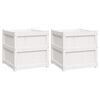 vidaXL Jardini&egrave;res 2 pcs blanc bois de pin massif