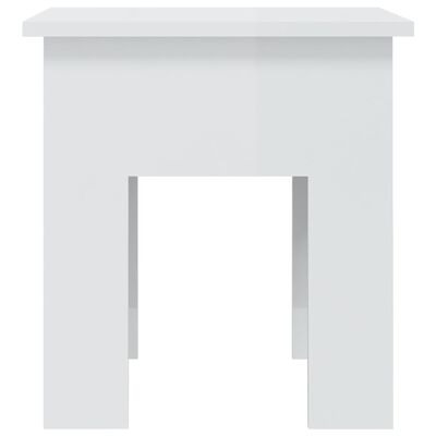 vidaXL Table basse blanc brillant 40x40x42 cm bois d'ingénierie