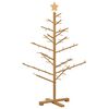 vidaXL Arbre de No&euml;l en bois Marron 125 cm Bois massif en pin