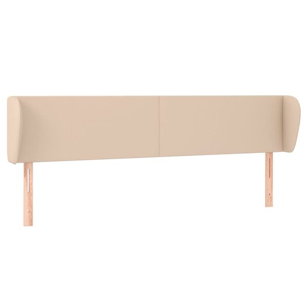 vidaXL Tête de lit avec oreilles Cappuccino 203x23x78/88 cm Similicuir