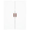 vidaXL Buffet haut Blanc 69,5x34x180 cm Bois d'ing&eacute;nierie
