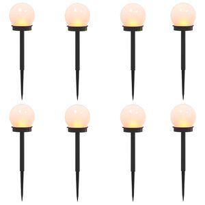 vidaXL Lampes solaires ext&eacute;rieures avec pique de sol 8 pcs Blanc chaud