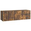 vidaXL Meuble TV mural Ch&ecirc;ne fum&eacute; 98 x 31 x 30 cm Bois d'ing&eacute;nierie