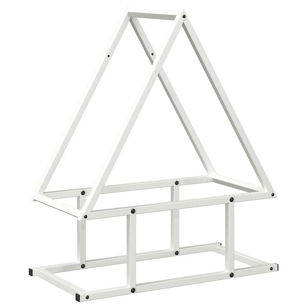 vidaXL Portant de bois chauffage blanc 50x25x60 cm