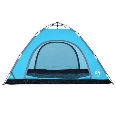 vidaXL Tente de camping 5 personnes bleu libération rapide