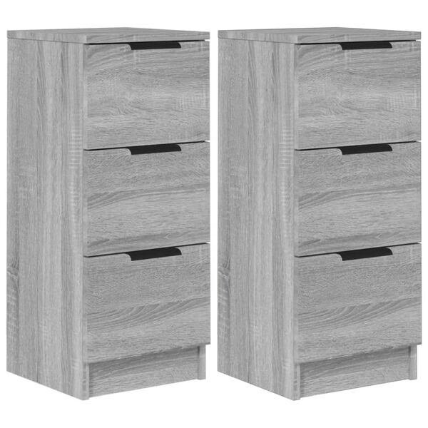 vidaXL Buffets 2 pcs Sonoma gris 30x30x70 cm Bois d'ingénierie