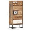 vidaXL Armoire à tiroirs 45 x 30 x 105 cm Bois de récupération massif