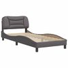 vidaXL Cadre de lit sans matelas Hvar gris 90x190 cm similicuir