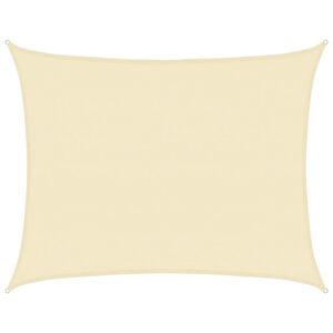vidaXL Voile d'ombrage 160 g/m&sup2; Cr&egrave;me 6x7 m PEHD