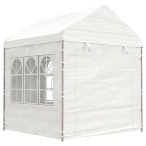 vidaXL Belvédère avec toit blanc 2,28x2,23x2,69 m polyéthylène