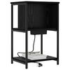 vidaXL Cabinet de chevet 2 pcs Ch&ecirc;ne noir 38 x 31 x 61 cm