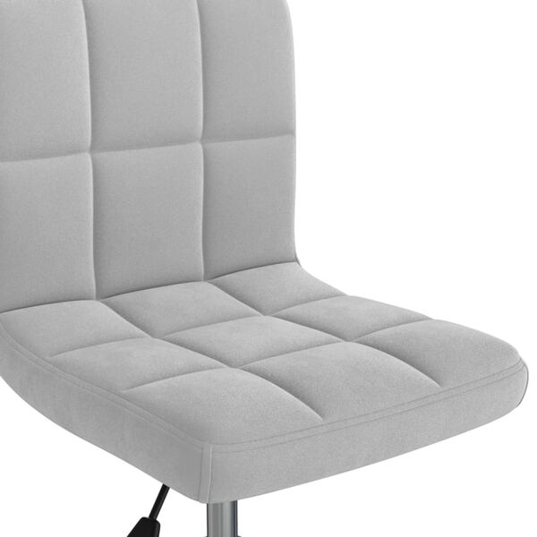 vidaXL Chaise pivotante de salle à manger Gris clair Velours