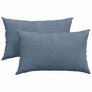 vidaXL Coussins de canap&eacute; 2 pcs Bleu 50 x 30 cm