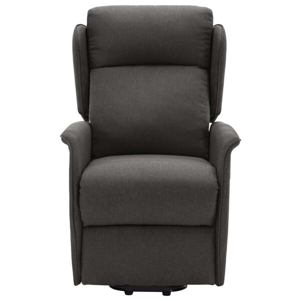 vidaXL Fauteuil de massage inclinable Gris fonc&eacute; Tissu