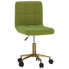 vidaXL Chaise pivotante de salle &agrave; manger Vert clair Velours