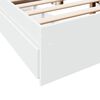vidaXL Cadre de lit avec tiroirs sans matelas blanc 135x190 cm