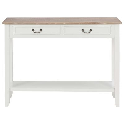 vidaXL Table console Blanc 110x35x80 cm Bois