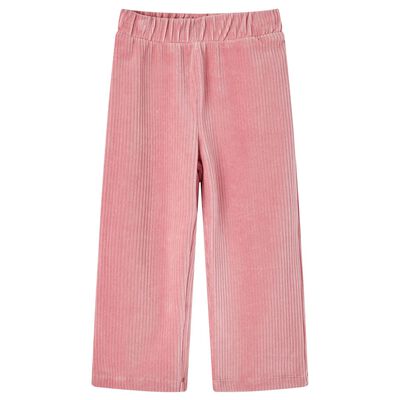 Pantalons pour enfants velours côtelé rose clair 116