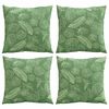 vidaXL Coussins &Eacute;parpill&eacute;s 4 pc Tissu en Polyester Motif feuilles