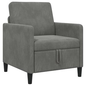 vidaXL Sofa avec rangement Gris fonc&eacute; 72 x 78 x 87 cm Polyester