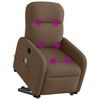 vidaXL Fauteuil inclinable de massage &eacute;lectrique Marron Tissu