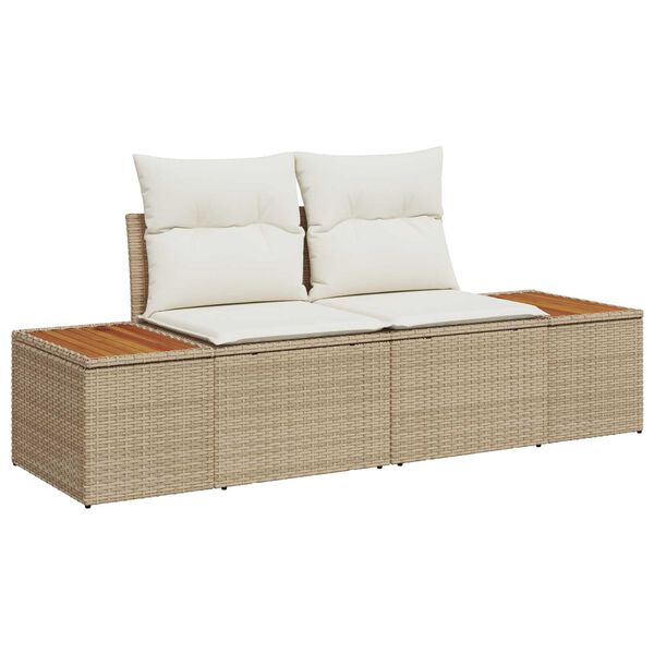 vidaXL Ensemble de salle &agrave; manger pour jardin 7 pcs Beige et cr&egrave;me