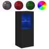 vidaXL Buffet avec lumi&egrave;res LED noir 41x37x100 cm
