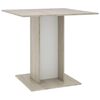 vidaXL Table &agrave; d&icirc;ner Blanc et ch&ecirc;ne sonoma 80 x 80 x 75 cm Agglom&eacute;r&eacute;