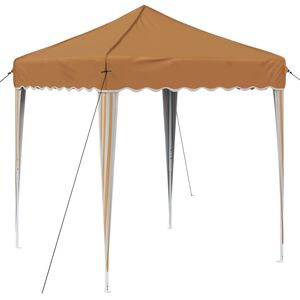 vidaXL Tente de f&ecirc;te pop-up 195 x 195 x 245 cm Beige Tissu Oxford