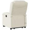 vidaXL Fauteuil inclinable de massage Crème Similicuir
