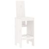 vidaXL Ensemble de bar de jardin 3 pcs blanc bois de pin massif