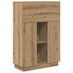 vidaXL Bureau Ch&ecirc;ne artisanal Bois d'ing&eacute;nierie 71.5 x 31.5 x 106.5 cm