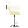 vidaXL Tabourets de bar lot de 2 cr&egrave;me tissu
