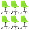 vidaXL Chaises &agrave; manger lot de 6 vert similicuir