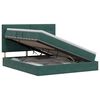 vidaXL Lit avec rangement et matelas Vert fonc&eacute; 140 x 200 cm Velours