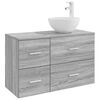 vidaXL Ensemble de mobilier de salle de bain 2 pc Sonoma gris