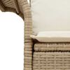 vidaXL Canapé de jardin avec coussin Beige 141 x 62 x 69 cm polyrotin