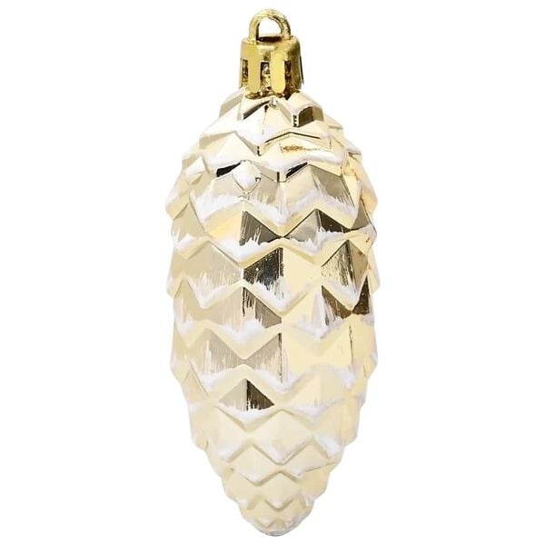 vidaXL Boule de Pomme de Pin de No&euml;l 40 pcs Dor&eacute; Plastique