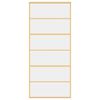 vidaXL Porte coulissante doré 90x205 cm verre ESG clair et aluminium
